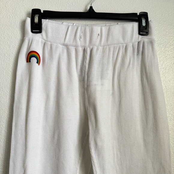 Aviator Nation Rainbow Waffle Knit Jogger Pants - Picture 7 of 9